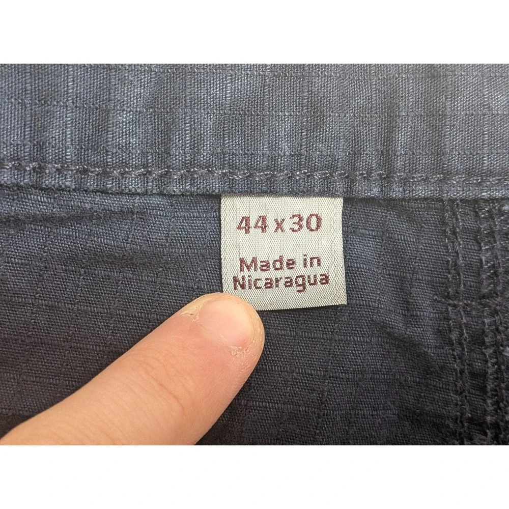 Carhartt Pants Men's Navy 44x30 Cargo Work Ripstop Cotton Blend